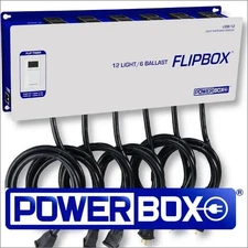 Powerbox LSM-12 Flipbox | Controls Up to 12 Grow Lights | 240V Relay Timer