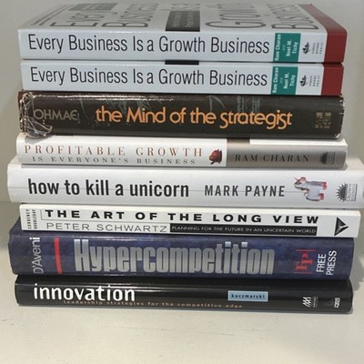 Hardcover Business Strategy Book Lot: Growth, Innovation, Competition, 7 Titles