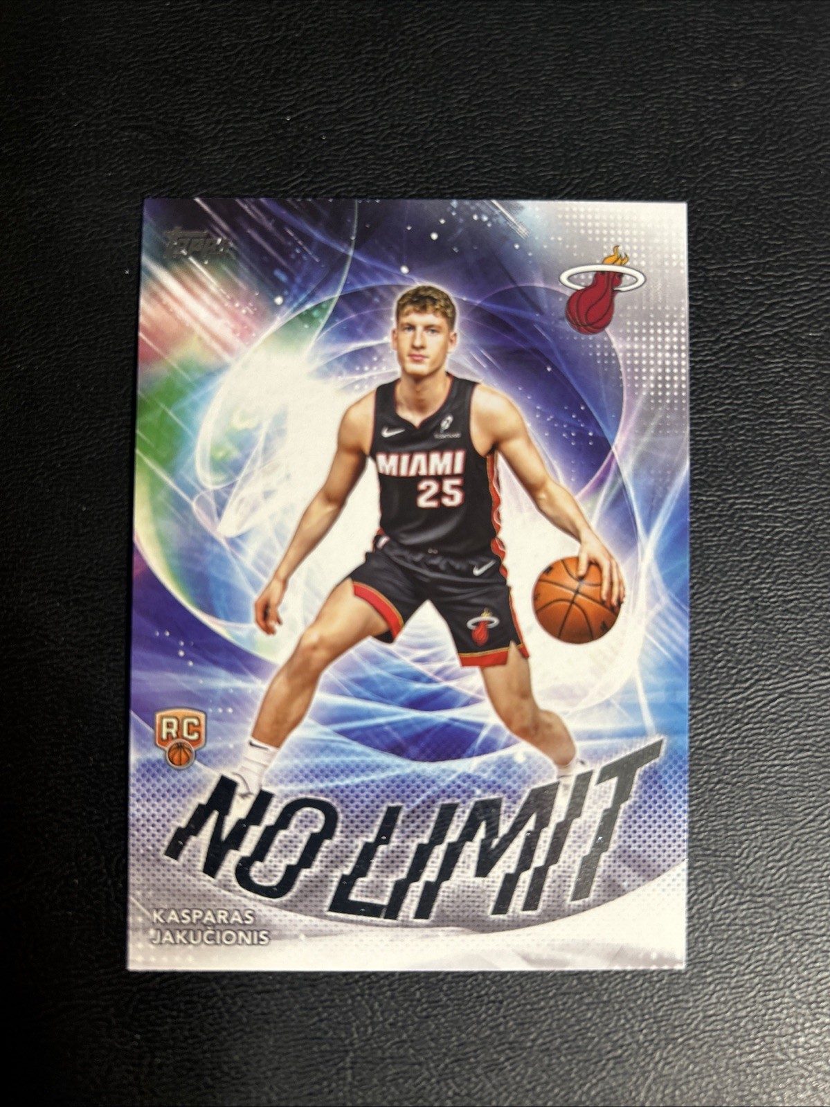 2025-26 Topps Basketball Kasparas Jakucionis No Limit #NL-20 RC Miami Heat