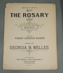The Rosary by Robert Cameron Rogers & Georgia B. Welles.. 1913 ? Sheet Music - Picture 1 of 1
