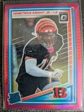 2025 Panini-Donruss Optic Football Demetrius Knight Rated Rookie Pink Prizm #296