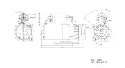 Novo motor de arranque para 96-03 Ford Windstar 3.8L V6 F68Z-11002-AARM - Imagem 2 de 4