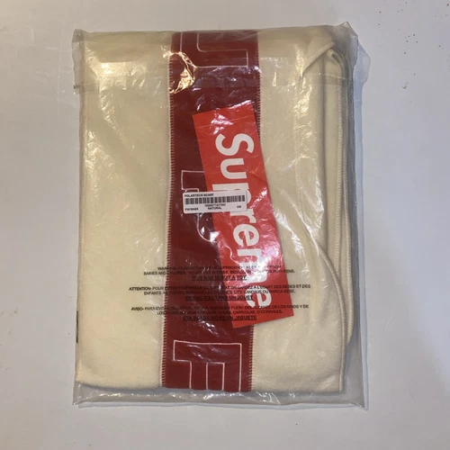 FOULARD POLARTEC SUPRÊME NATUREL/ROUGE FW18 NEUF AVEC ÉTIQUETTE AUTHENTIQUE + GRATUIT