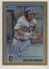 2010 Bowman Chrome Prospects Gold Refractor 45/50 Wilkin Ramirez Auto 5h9