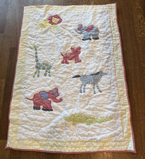 Pottery Barn Kids Velour Animals Baby Crib Quilt Nursery Cotton Bedding
