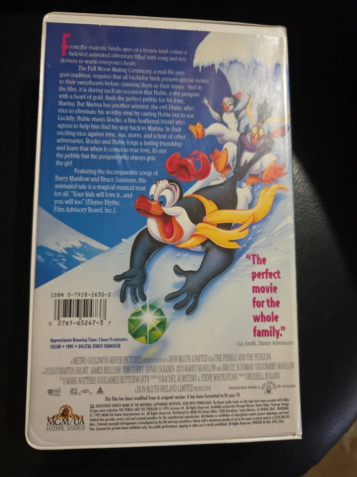 The Pebble and the Penguin (VHS, 1995, Clam Shell Case Family Entertainment) - Image 2 of 2