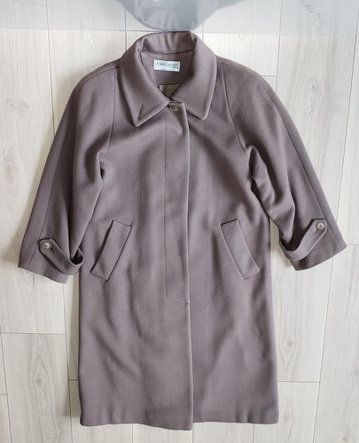 Cappotto lana vintage Forecaster Boston 4 lungo invernale marrone anni 80 minimalista made in USA - Foto 8 di 12