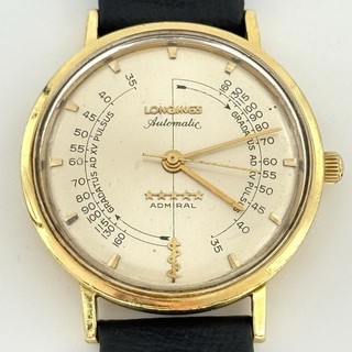 Longines 14k Gold 5 Star Admiral Pulsations 35mm Automatic Watch VERY RARE!