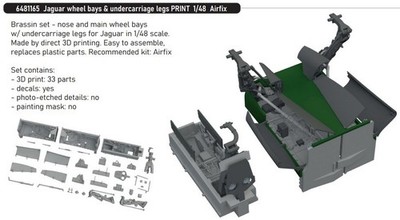 Eduard 1/48 SEPECAT Jaguar Wheel Bays and Undercarriage Legs for Airfix kits