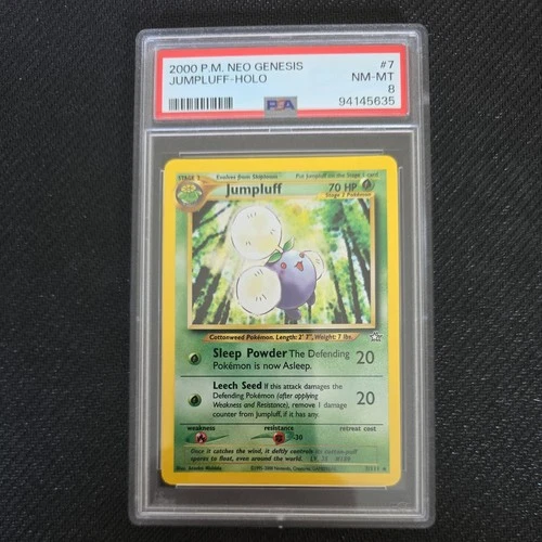 2000 POKEMON NEO GENESIS #7 JUMPLUFF-HOLO PSA 8