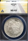 1878 7 TF's $1 Silver Morgan Dollar MS 62 ANACS # 7432327 + Bonus