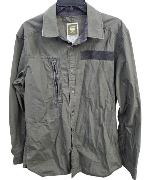 G-Star RAW Cargo Line, Olive Green Men's Long Sleeves, XL (Pre-Owned)