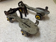 Union Hardware Vintage Metal Clamp-on Roller Skates, 1960's