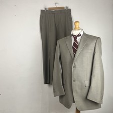 Karl Jackson 2 Piece Suit Men's 40R Grey Taupe 34W 32L Trousers Business
