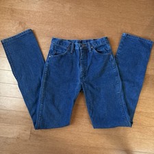 Vintage Wrangler Women s Blue Dark Wash Denim Jeans Straight Regular 28 waist