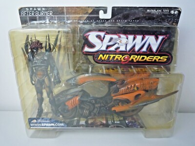 VINTAGE SPAWN NITRO RIDERS AFTERBURNER (GOLD) McFARLANE TOYS 1999 SEALED