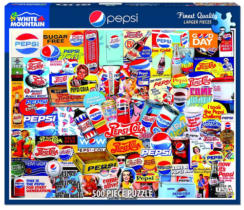 White Mountain Puzzles Pepsi, 500 Piece Jigsaw Puzzle - Picture 2 of 12