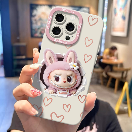 Cute Labubu 3d Phone Case For iPhone 11 12 13 14 15 16Pro Max Mobile Skin Cover - Photo 12 sur 19