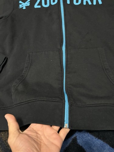 Zoo York Hoodie Jacket Mens Large Black Sherpa Lined Y2K Skater Full Zip - Picture 4 of 9