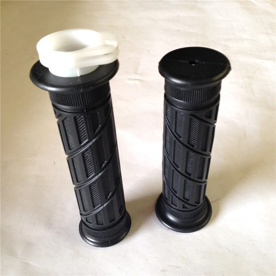 Empuñaduras de rejilla espiral de goma negra de 7/8" ATV QUAD para KAWASAKI Ninja 250 500 ZX6 Foto 4 de 4