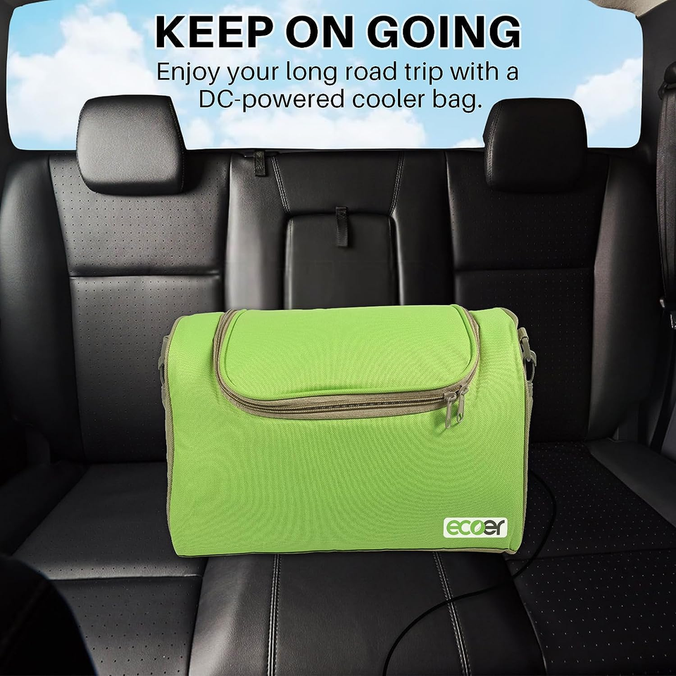 Ecoer Electric Car Cooler Bag, 12V Thermoelectric Cooler Plug in for