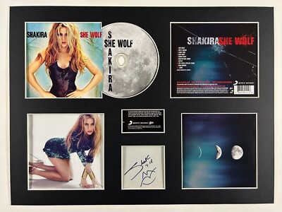 SHAKIRA - Signed Autographed - SHE WOLF - Album Display Deluxe