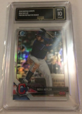2018 BOWMAN CHROME * NOAH NAYLOR #BDC193 ROOKIE REFRACTOR * GMA 10 GEM MINT