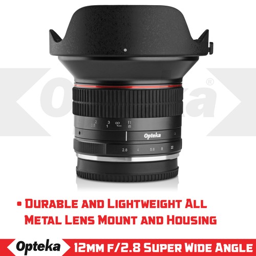 Opteka 12mm f/2.8 Manual Wide Angle Lens for Panasonic and Olympus M43 Mount - Picture 4 of 10