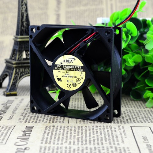 1pc ADDA AD0824MB-A70GL 8025 8CM 24V 0.1A Power Supply Cooling Fan - Picture 2 of 5