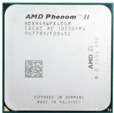 1PC AMD CPU Phenom II X4-945 3.0GHz Socket AM3 HDX945WFK4DGM