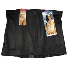 Naomi & Nicole Waist Cincher Size 2XL Black Step in Zip on Extra Firm