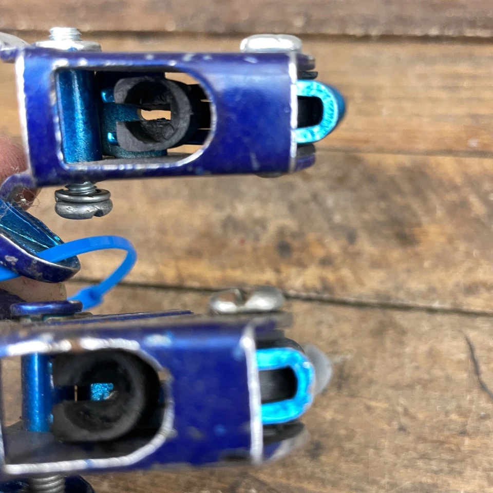 Juego de palancas de freno Old School BMX azul MX DX trasero 2 pasos ajuste años 80 70 vintage A3 Foto 4 de 4