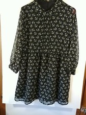 UNI QLO Women's Floral Tunic/Dress, Size M, Lined Fit & Flare, #3238