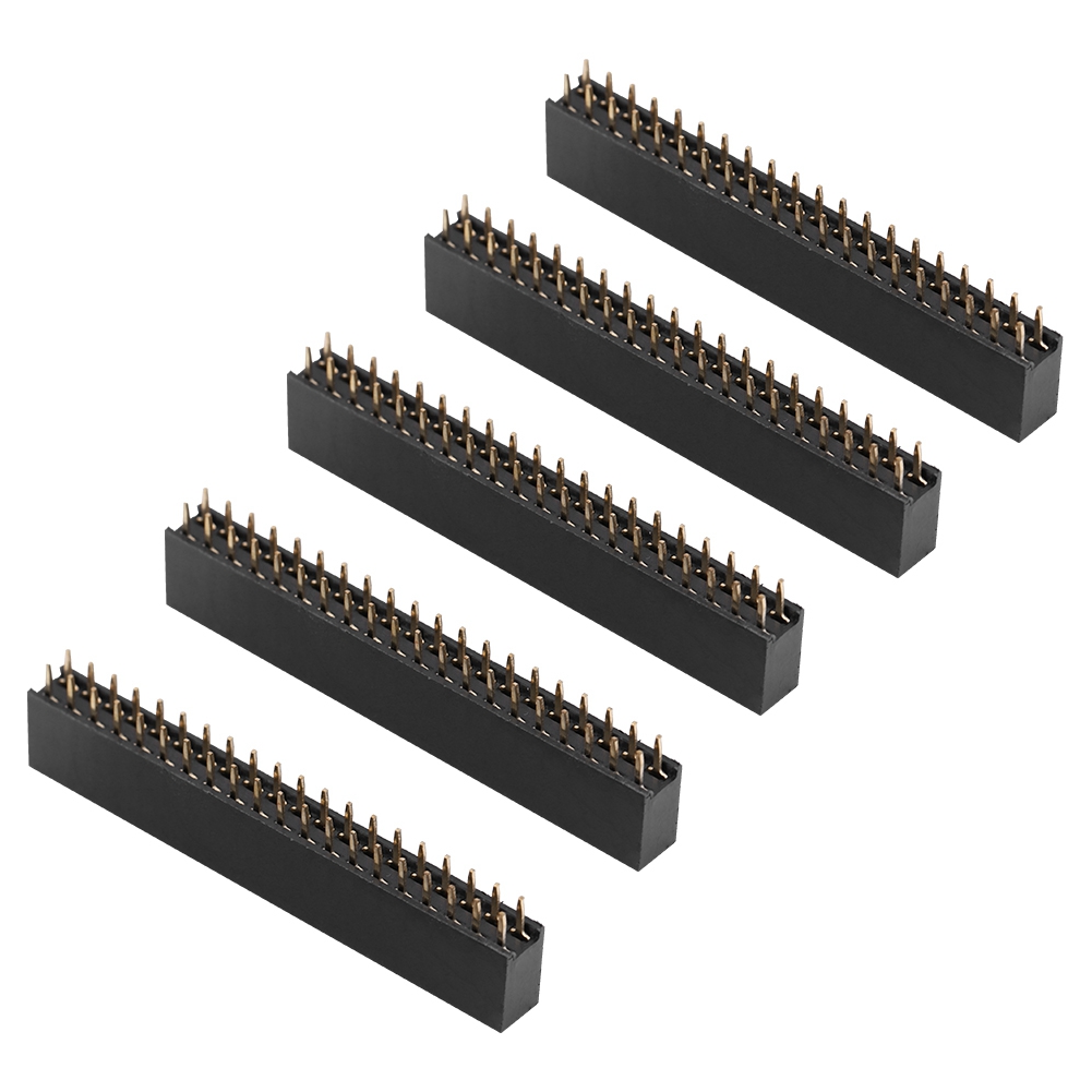 5 pezzi 2 x 20 perni passo 2 54 m femmina fila perno corto testata per