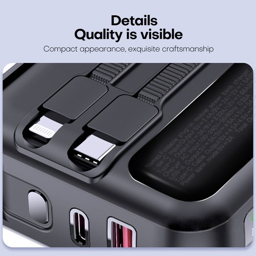 90000mAh Power Bank 66W USB C Schnellladegerät Externer Batterie Ladegerät Handy - Zdjęcie 9 z 19