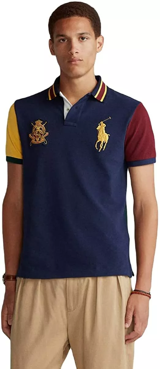 Polo Ralph Lauren Custom Slim-Fit Big Pony Mesh Short-Sleeve Polo Shirt