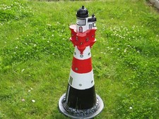 Leuchtturm roter Sand 1,40m + Beleuchtung Garten Deko Figur Maritim Dekoration