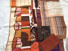 9 Vintage Scarf Lot, Marcus, Japan, Nordstrom, Paoli, Kenzie, Silk & More Fall