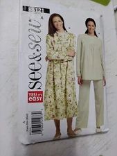 See & Sew Butterick Sewing Pattern B5121 Top Pants & Gown Size A XS - M UnCut FF