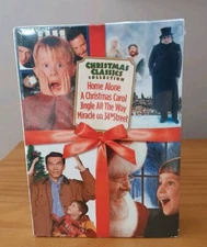 4 DVD Home Alone, Christmas Carol, Jingle All The Way, Mircle on 34th Street New