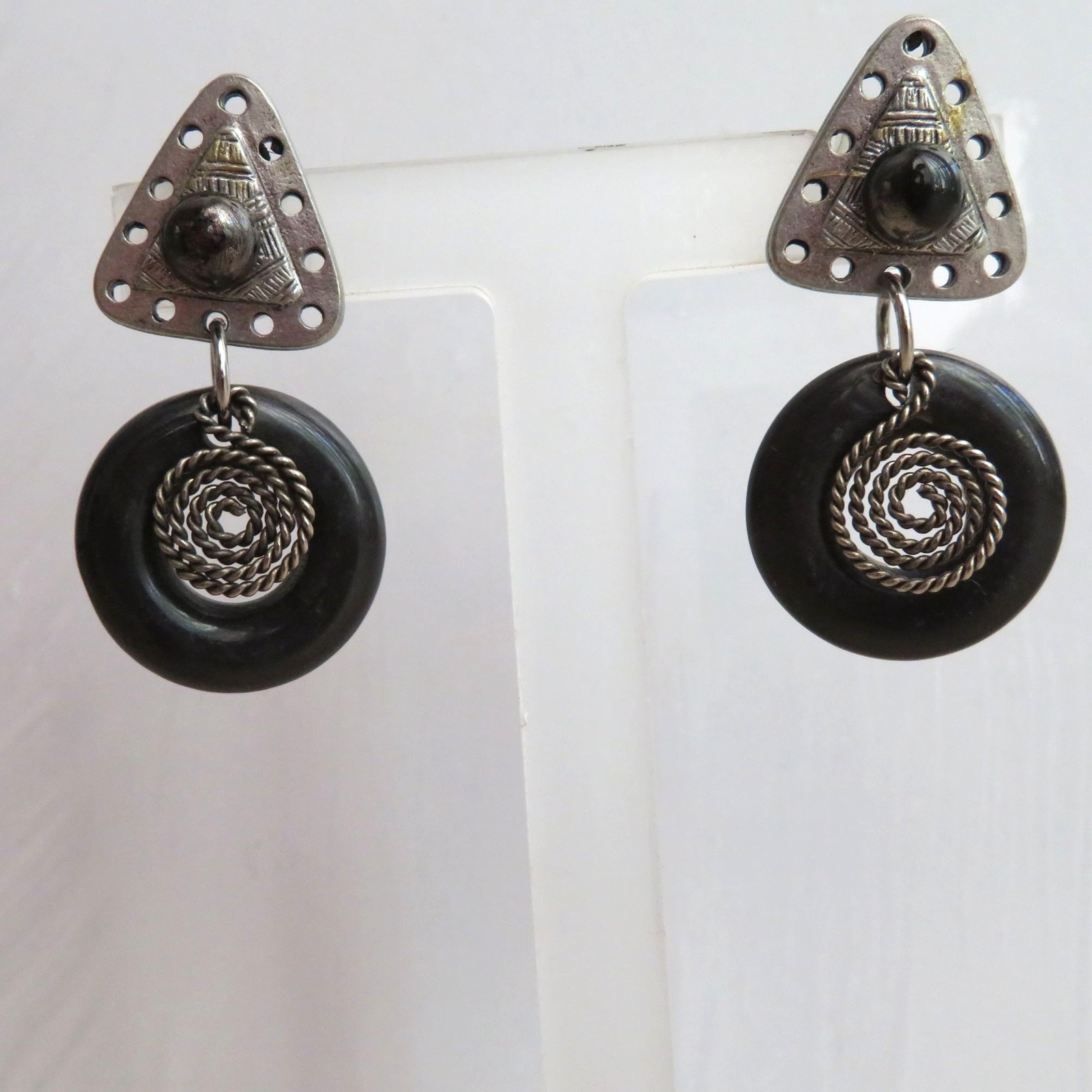 Artisan Dangle Drop Post Earrings Boho Hippie Uns… - image 17