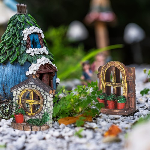 4 PIEZAS Adorno de Paisaje Creativo Micro Adorno Precioso Decoración de Maceta - Imagen 9 de 12