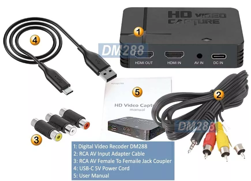 Premium HDTV H.264 MP4 Video Recorder With Composite RCA AV Input HD 1080P Input - Image 2 of 4