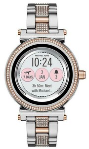 michael kors smartwatch silver and rose gold