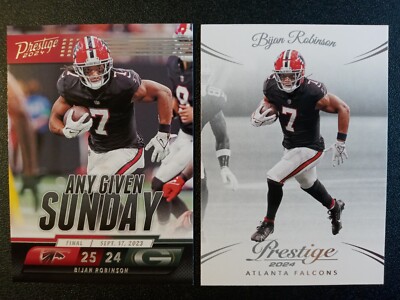 (2) 2024 Panini Prestige Any Given Sunday/Base Bijan Robinson # AGS-BRN, 11