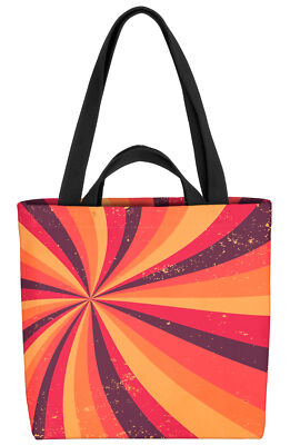 Retro Spirale Muster Tapete Tasche sunburst retro 60s abstrakt alt orange herbs