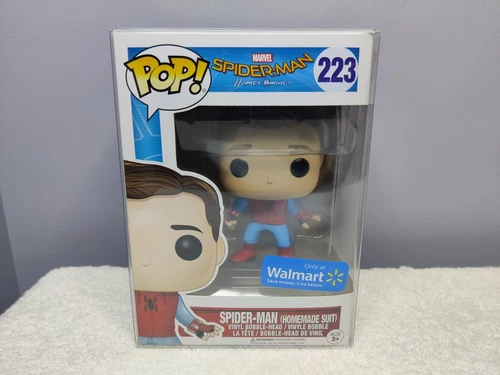 Funko Pop Marvel Spider-Man (Homemade Suit) Walmart Exclusive #223 w/Protector