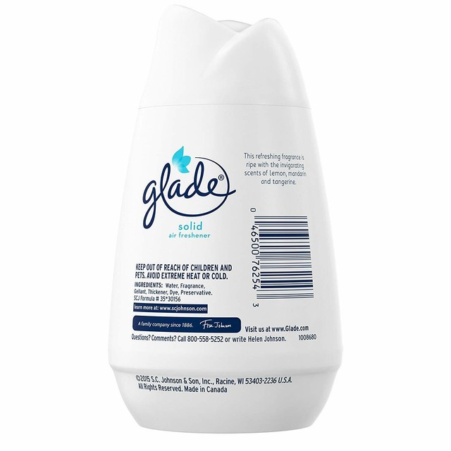 3 Pack: Glade Solid Air Freshener Deodorizer | Home Bathroom, Lemon