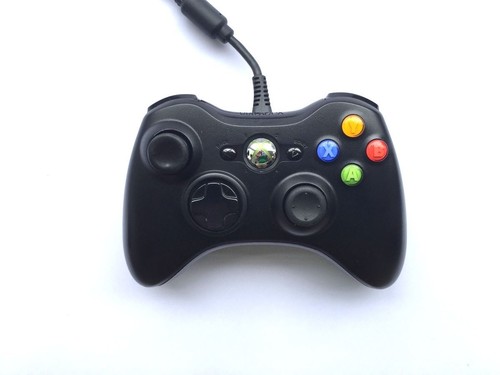 Official Genuine Original Microsoft Xbox 360 Wired PC Controller Game Pad Black - Picture 3 of 4