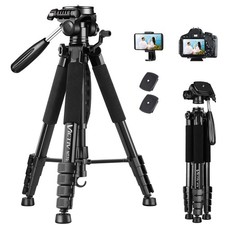 VICTIV 74  Camera Tripod, Tripod for Camera and Phone, Aluminum Professional Tri